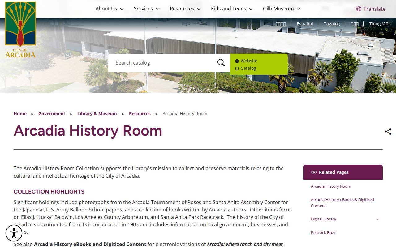 Arcadia city directory History Room local records and directories