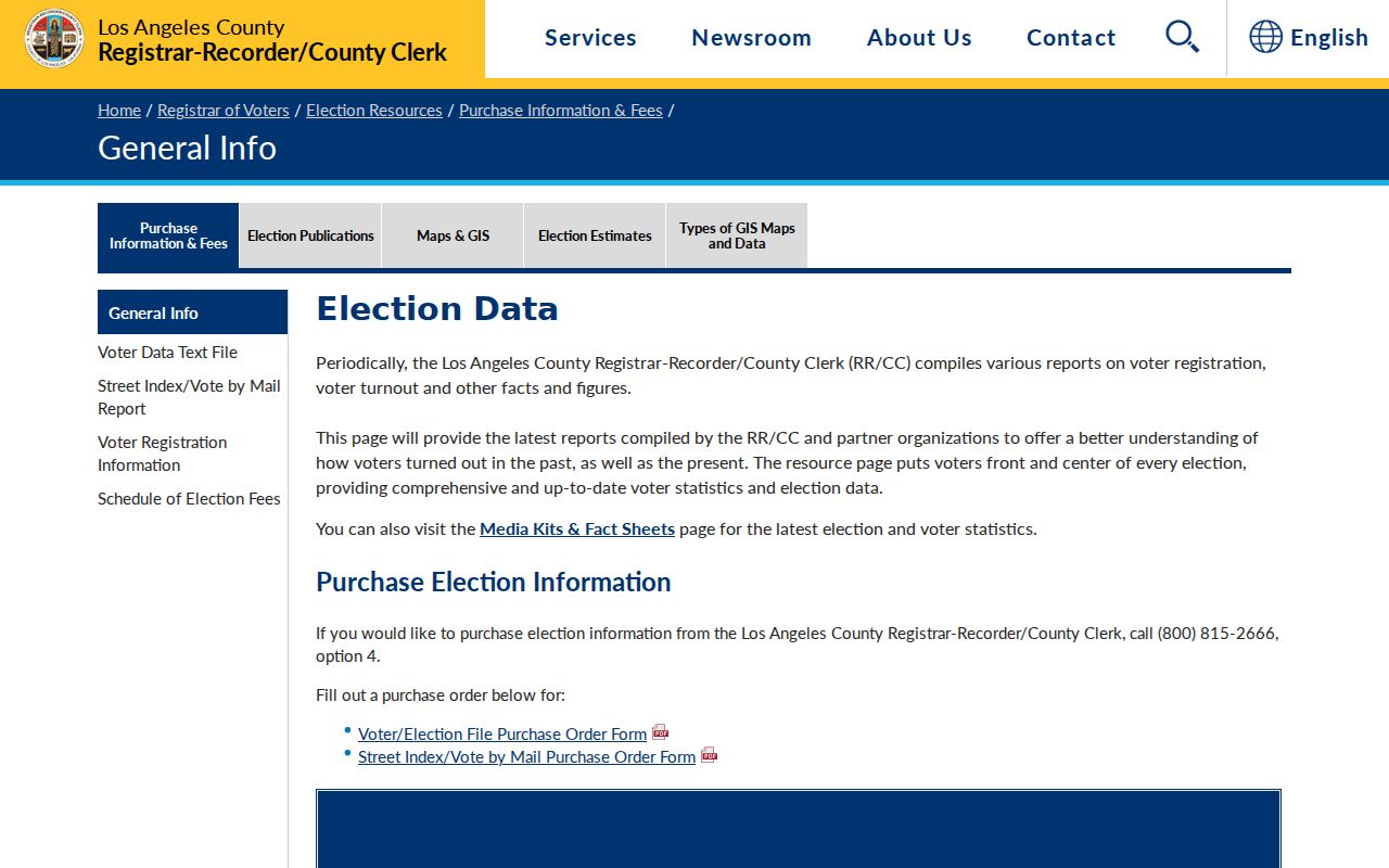 Arcadia neighbors voter street index access and fee information