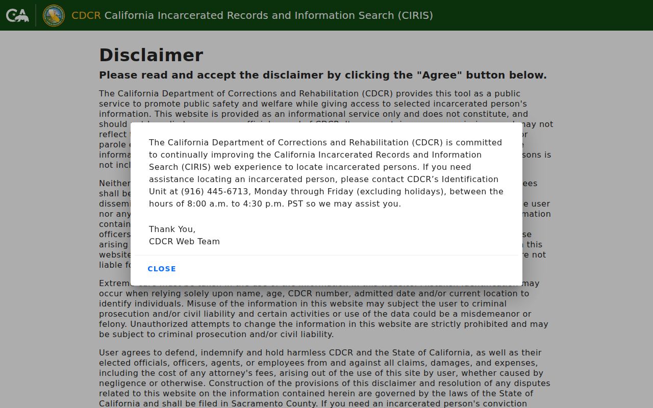 Arcadia resident lookup California incarcerated person locator